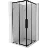Mexen Rox Duo sprchový kút posuvný 85 x 85 cm, čierny rám, čierna - 8C2D-085-085-70-70