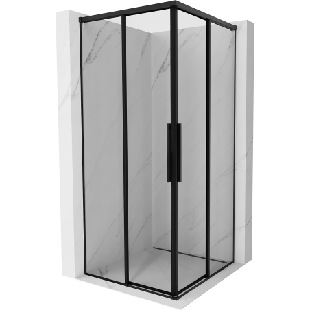 Mexen Rox Duo sprchová kabína posuvná 90 x 90 cm, čierny rám, čierna - 8C2D-090-090-70-70