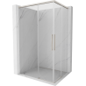 Mexen Rox Duo sprchová kabína posuvná 110 x 85 cm, transparentná, brúsený nikel - 8C2D-110-085-97-00