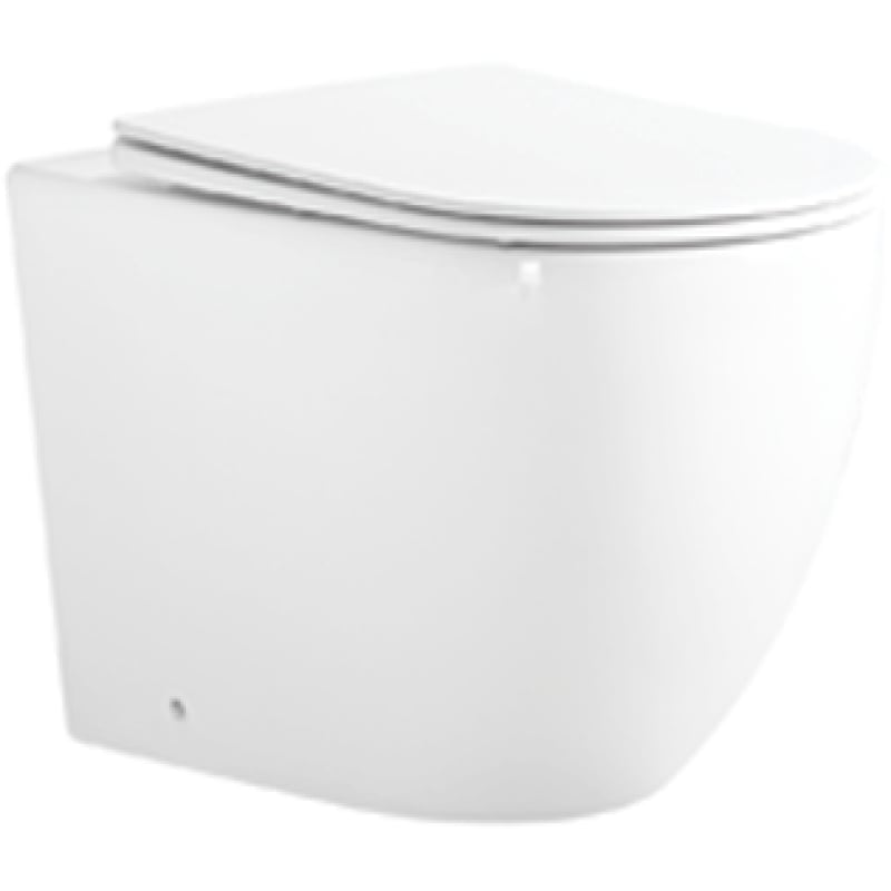 Mexen Lena stojaca WC miska Rimless Tornado s pomaly uzatvárajúcim sa slim sedátkom, duroplast, biely lesk - 3222T4000