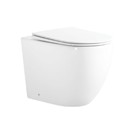 Mexen Lena stojaca WC miska Rimless Tornado s pomaly uzatvárajúcim sa slim sedátkom, duroplast, biely lesk - 3222T4000