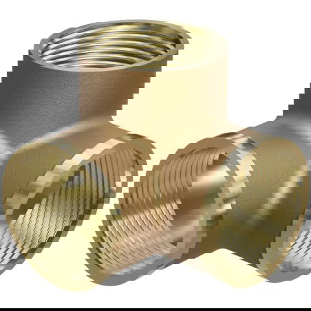 Mexen BRASS mosadzná odbočka 3D 1/2 GW x 1/2 GW x 1/2 GW - W97425-121212