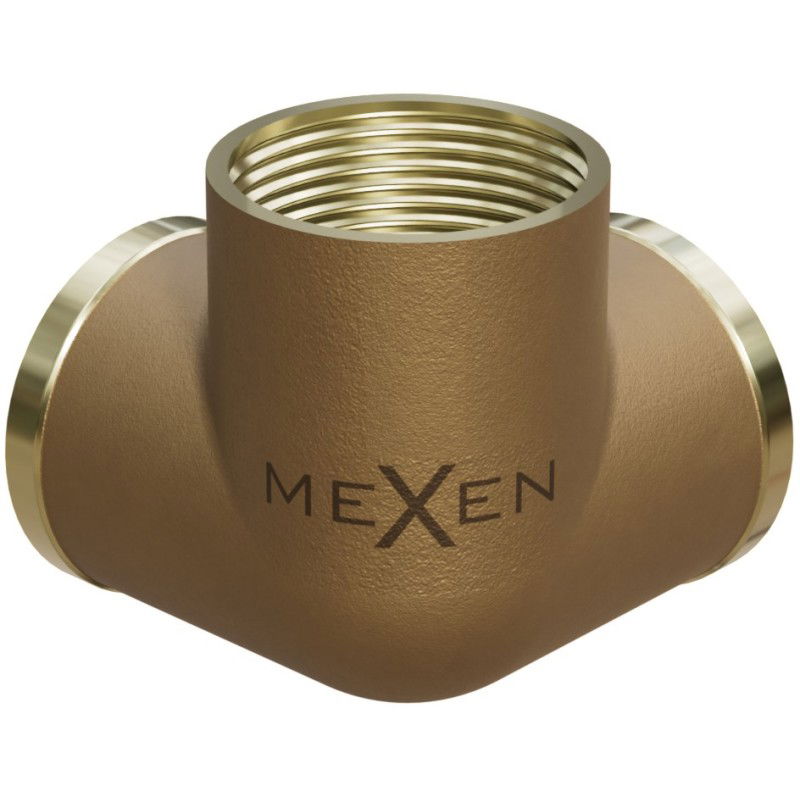 Mexen BRASS mosadzná odbočka 3D 1/2 GW x 1/2 GW x 1/2 GW - W97425-121212