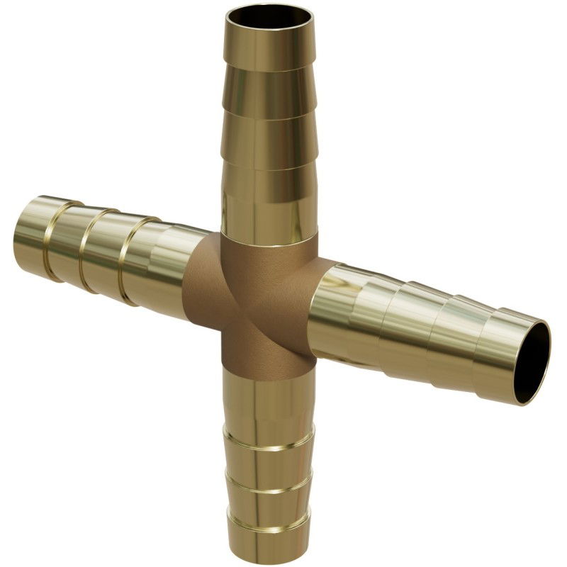 Mexen BRASS štvorník na hadicu X mosadzný 10 x 10 x 10 x 10 mm - W97432-10101010