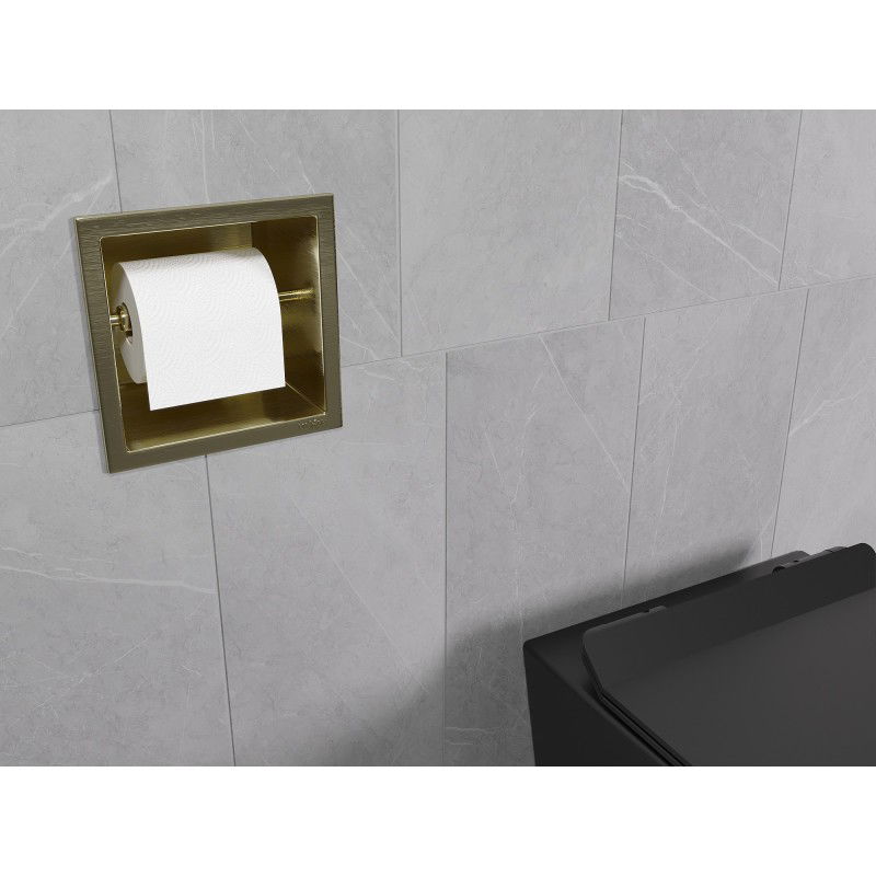 Mexen X-Wall-P držiak na toaletný papier, zlatý brúsený - 1953