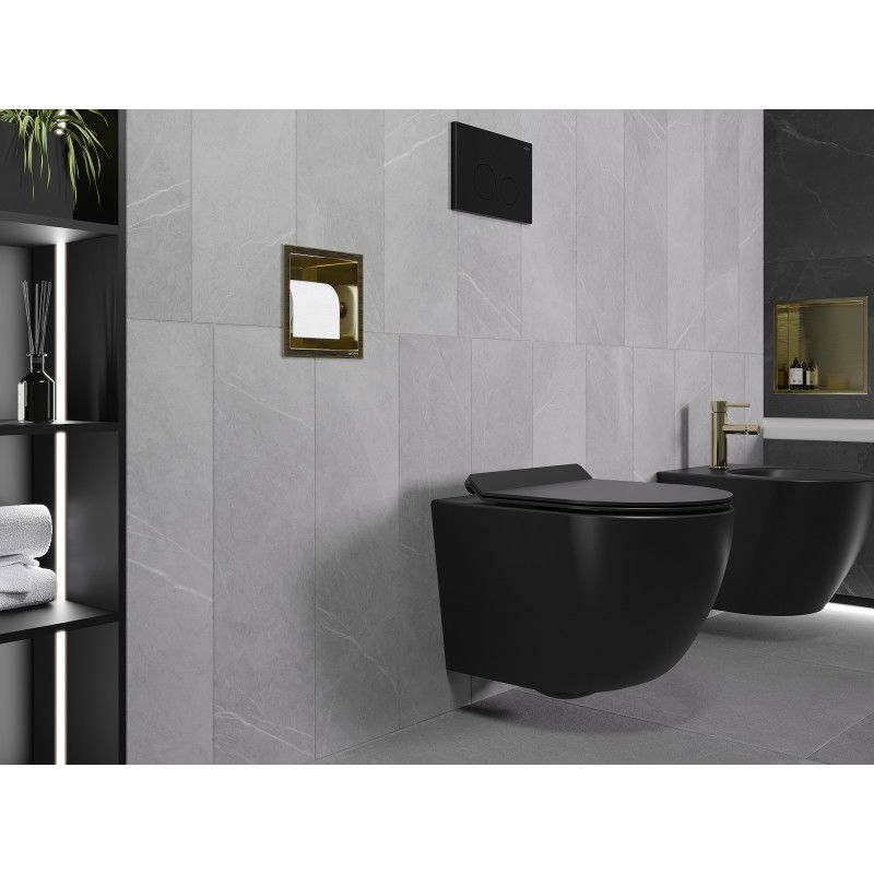 Mexen X-Wall-P držiak na toaletný papier, zlatý brúsený - 1953