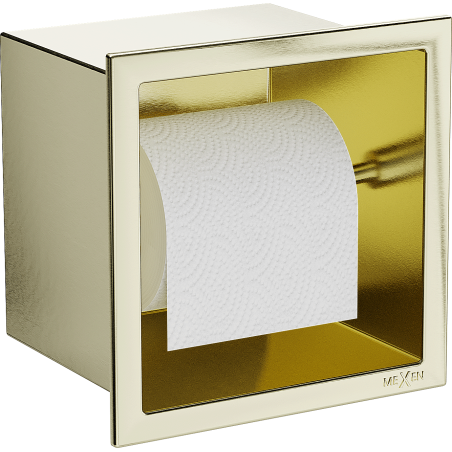 Mexen X-Wall-P držiak na toaletný papier, zlatý brúsený - 1953