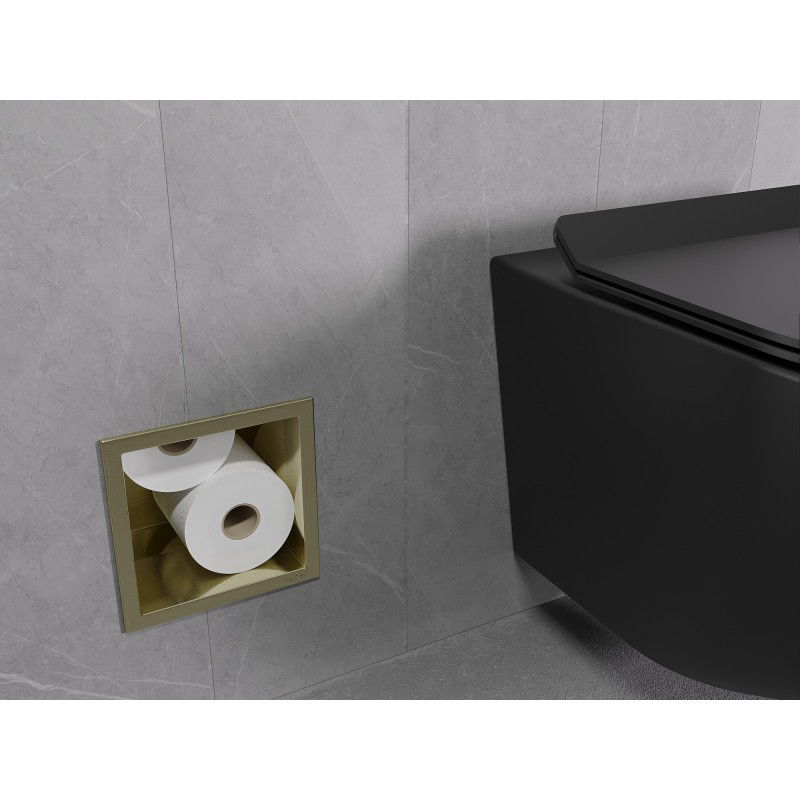 Mexen X-Wall-B zásobník na toaletný papier, zlatý kartáčovaný - 1955