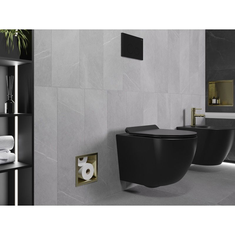 Mexen X-Wall-B zásobník na toaletný papier, zlatý kartáčovaný - 1955