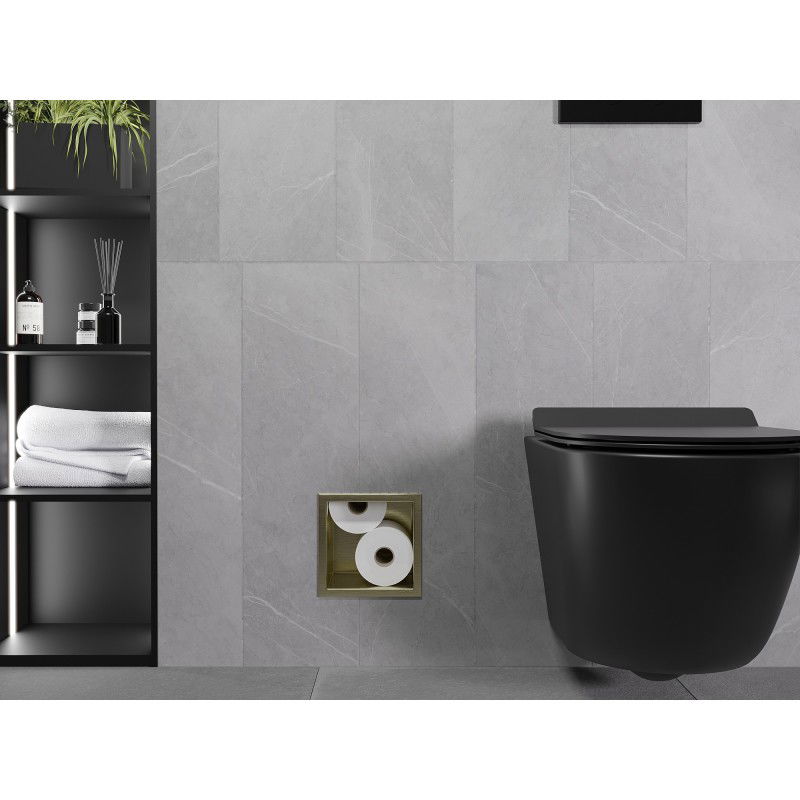 Mexen X-Wall-B zásobník na toaletný papier, zlatý kartáčovaný - 1955