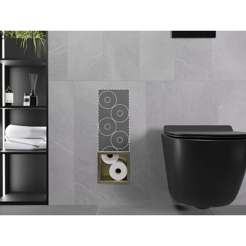 Mexen X-Wall-B zásobník na toaletný papier, zlatý kartáčovaný - 1955