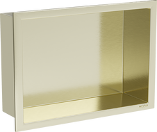 Mexen X-Wall-R nástenná polica s golierom 30 x 20 cm, zlatá kartáčovaná - 1950302010