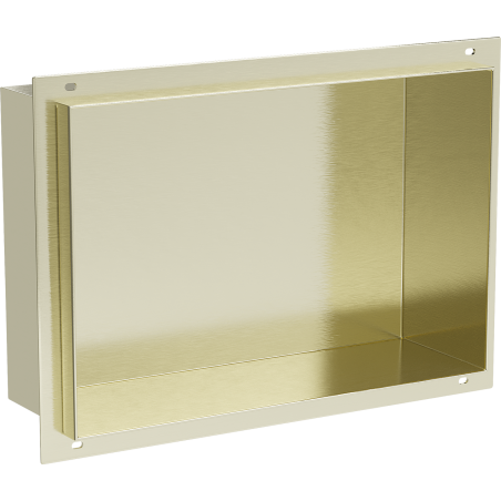 Mexen X-Wall-NR výklenková polica bez príruby 30 x 20 cm, zlatá kartáčovaná - 1951302010