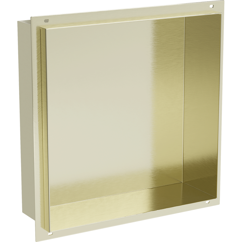 Mexen X-Wall-NR polica do výklenku bez príruby 30 x 30 cm, zlatá kartáčovaná - 1951303010