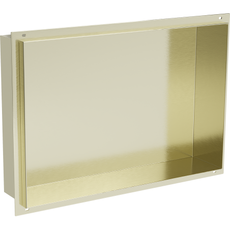Mexen X-Wall-NR nástenná polica bez rámu 45 x 30 cm, zlatá kartáčovaná - 1951453010