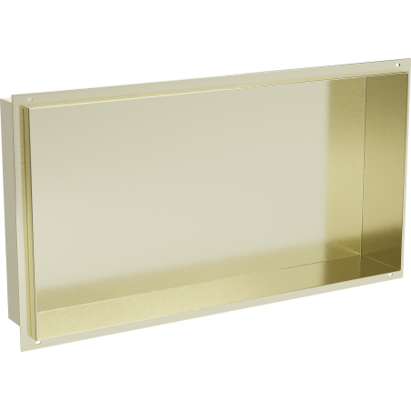 Mexen X-Wall-NR nástenná polica bez okraja 60 x 30 cm, zlatá kartáčovaná - 1951603010