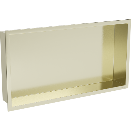 Mexen X-Wall-R výklenková polica s golierom 60 x 30 cm, zlatá kartáčovaná - 1950603010