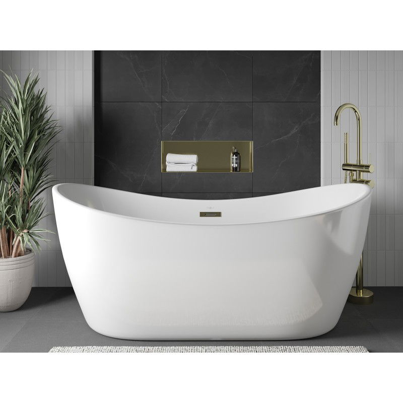 Mexen X-Wall-NR nástenná polička bez príruby 60 x 20 cm, zlatá kefovaná - 1951602010