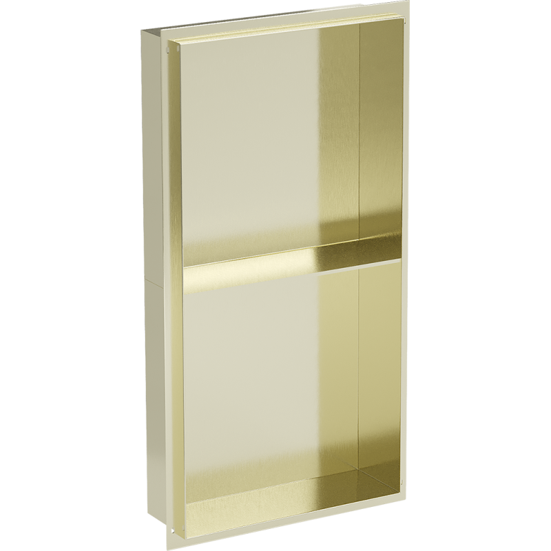 Mexen X-Wall-NR nástenná polica bez priehradky s poličkou 60 x 30 cm, zlatá kefovaná - 1951603010S