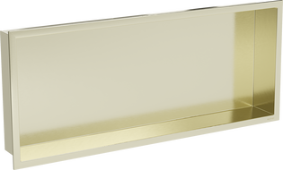Mexen X-Wall-R nástenná polica s lemom 75 x 30 cm, zlatá kartáčovaná - 1950753010