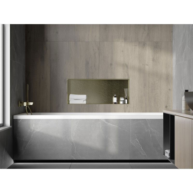 Mexen X-Wall-NR nástenná polička bez obruby 75 x 30 cm, zlatá kartáčovaná - 1951753010