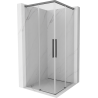 Mexen Rox Duo zasúvacia sprchová kabína 80 x 80 cm, transparentná, gun metal - 8C2D-080-080-95-00