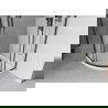 Mexen Rio sprchový kout půlkruhový 80 x 80 cm, mléčný, černý + sprchový kout Flat, bílý - 863-080-080-70-30-4110B