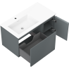 Mexen Orio kúpeľňová skrinka 90 cm s umývadlom Otis ľavým, 1S, 1D, grafit mat/biela mat - 91A13-09047-3-BBFF66-W18L01