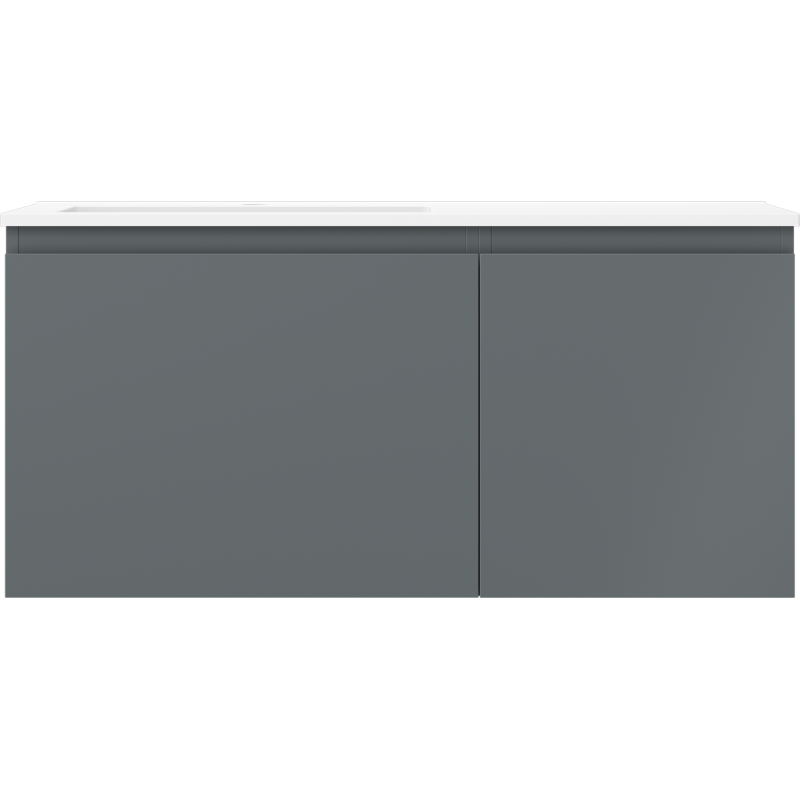 Mexen Orio kúpeľňová skrinka 100 cm s umývadlom Otis ľavé, 1S, 1D, grafit mat/biela mat - 91A13-10047-3-BBFF66-W18L01