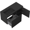 Mexen Orio kúpeľňová skrinka 100 cm s umývadlom Otis ľavým, 1S, 1D, čierna mat - 91A13-10047-3-BBFF71-W18L71