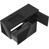 Mexen Orio kúpeľňová skrinka 120 cm s umývadlom Otis ľavým, 1S, 1D, čierny lesk/čierny mat - 91A13-12047-3-BBFF70-W18L71