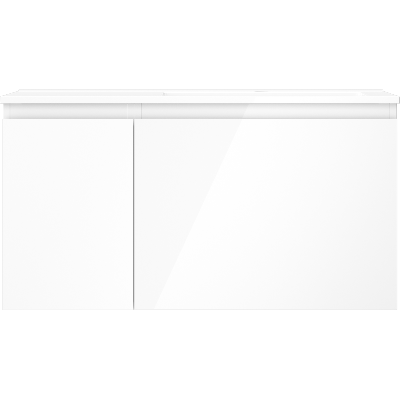 Mexen Orio kúpeľňová skrinka 90 cm s umývadlom Otis pravá, 1S, 1D, biela lesk - 91A13-09047-3-BBFF00-W18P00