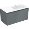 Mexen Orio kúpeľňová skrinka 90 cm s umývadlom Otis pravá, 1S, 1D, grafit mat/biela mat - 91A13-09047-3-BBFF66-W18P01