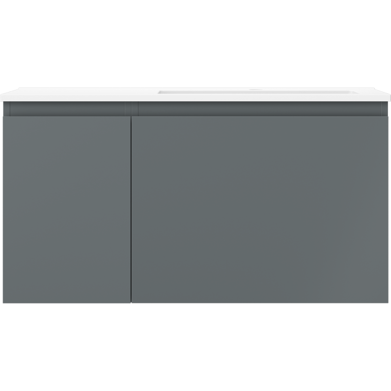Mexen Orio kúpeľňová skrinka 90 cm s umývadlom Otis pravá, 1S, 1D, grafit mat/biela mat - 91A13-09047-3-BBFF66-W18P01