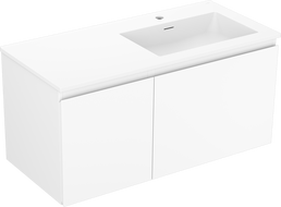 Mexen Orio kúpeľňová skrinka 100 cm s umývadlom Otis pravá, 1S, 1D, biela matná - 91A13-10047-3-BBFF01-W18P01