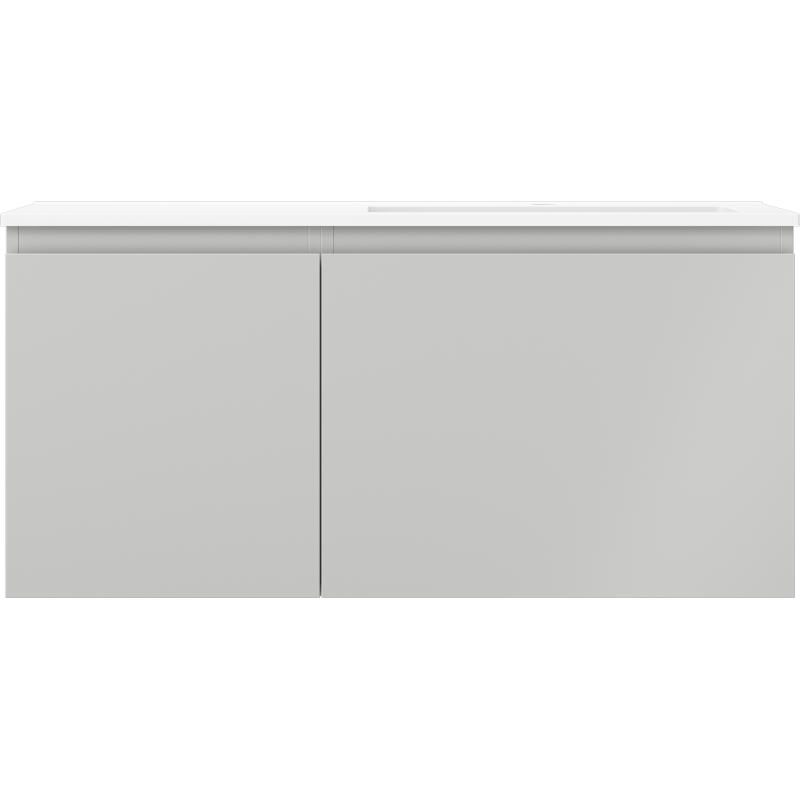 Mexen Orio kúpeľňová skrinka 100 cm s umývadlom Otis pravým, 1S, 1D, sivá matná/biela matná - 91A13-10047-3-BBFF62-W18P01