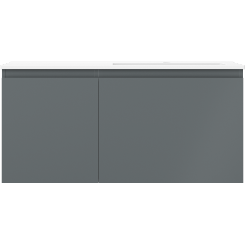 Mexen Orio kúpeľňová skrinka 100 cm s umývadlom Otis pravá, 1S, 1D, grafit mat/biela mat - 91A13-10047-3-BBFF66-W18P01