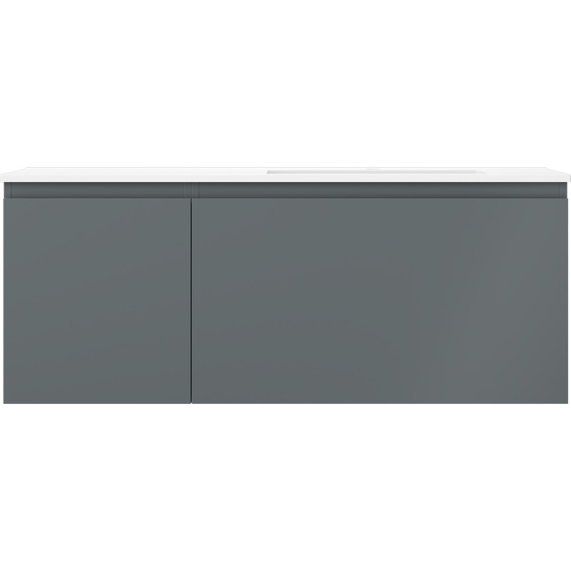 Mexen Orio kúpeľňová skrinka 120 cm s umývadlom Otis pravá, 1S, 1D, grafit mat/biela mat - 91A13-12047-3-BBFF66-W18P01