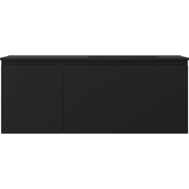 Mexen Orio kúpeľňová skrinka 120 cm s umývadlom Otis pravým, 1S, 1D, čierna mat - 91A13-12047-3-BBFF71-W18P71