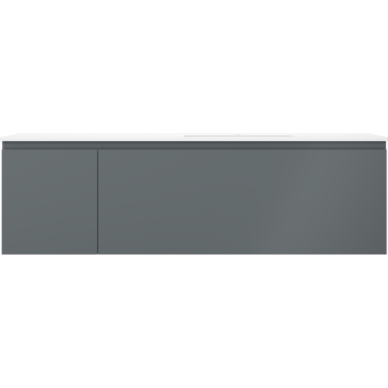 Mexen Orio kúpeľňová skrinka 160 cm s umývadlom Otis pravá, 1S, 1D, grafit mat/biela mat - 91A13-16047-3-BBFF66-W18P01