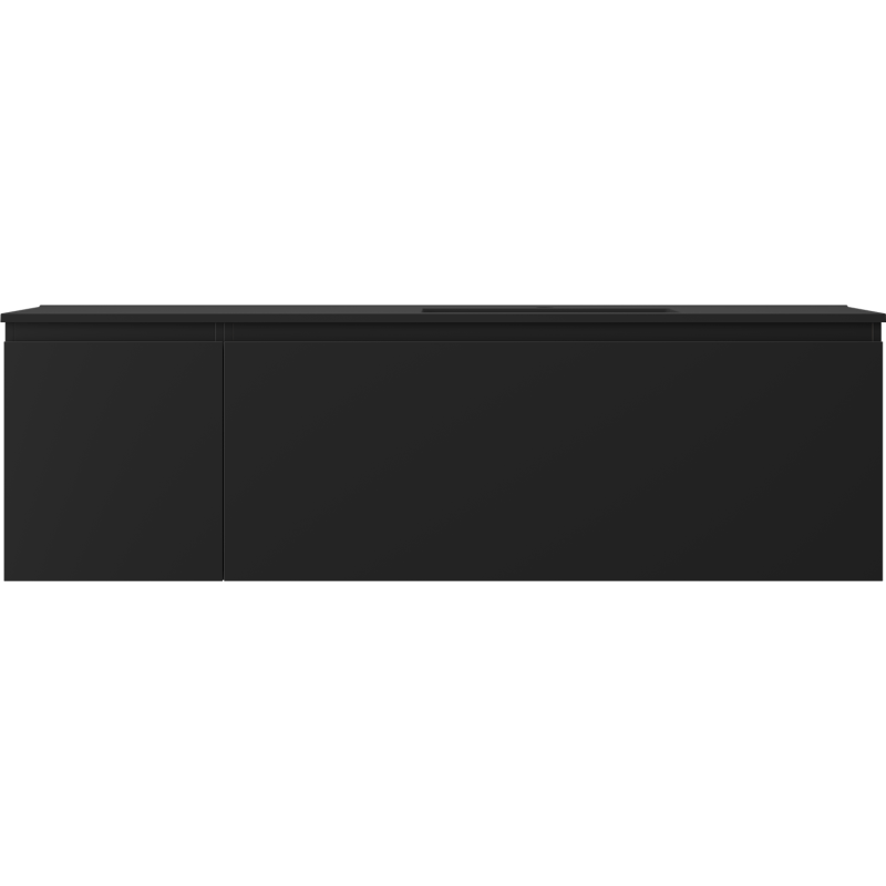 Mexen Orio kúpeľňová skrinka 160 cm s umývadlom Otis pravým, 1S, 1D, čierna matná - 91A13-16047-3-BBFF71-W18P71
