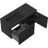 Mexen Rivel kúpeľňová skrinka 100 cm s umývadlom Otis ľavá, 1S, 1D, ryhovaná, čierna matná - 91A23-10047-3-BBFF71-W18L71