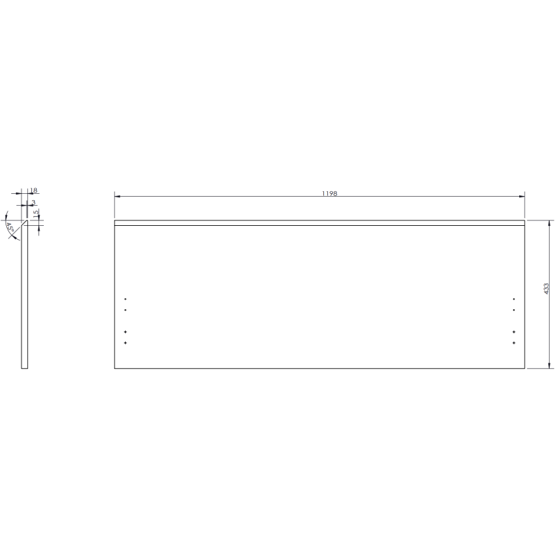 Mexen Rivel kúpeľňová skrinka 160 cm s umývadlom Otis ľavá, 1S, 1D, ryhovaná, biela mat - 91A23-16047-3-BBFF01-W18L01