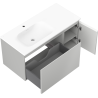 Mexen Orio kúpeľňová skrinka 100 cm s umývadlom Vela ľavým, 1S, 1D, sivý mat/biely mat - 91A13-10047-3-BBFF62-W23L01