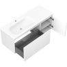 Mexen Orio kúpeľňová skrinka 120 cm s umývadlom Vela ľavou, 1S, 1D, biela mat - 91A13-12047-3-BBFF01-W23L01