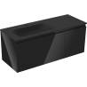 Mexen Orio kúpeľňová skrinka 120 cm s umývadlom Vela ľavým, 1S, 1D, čierny lesk/čierny mat - 91A13-12047-3-BBFF70-W23L71