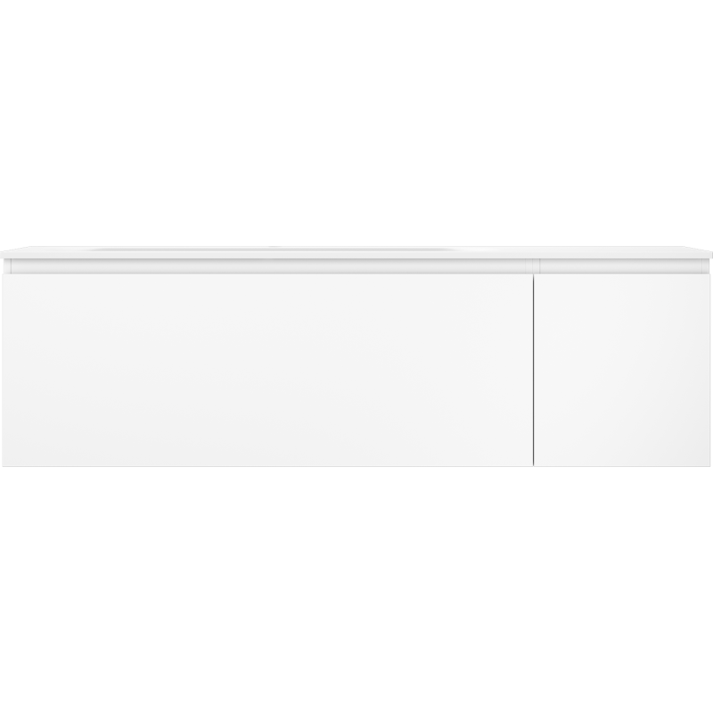 Mexen Orio kúpeľňová skrinka 160 cm s umývadlom Vela ľavým, 1S, 1D, biela matná - 91A13-16047-3-BBFF01-W23L01