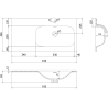 Mexen Orio kúpelňová skrinka 90 cm s umývadlom Vela pravá, 1S, 1D, biela lesklá - 91A13-09047-3-BBFF00-W23P00