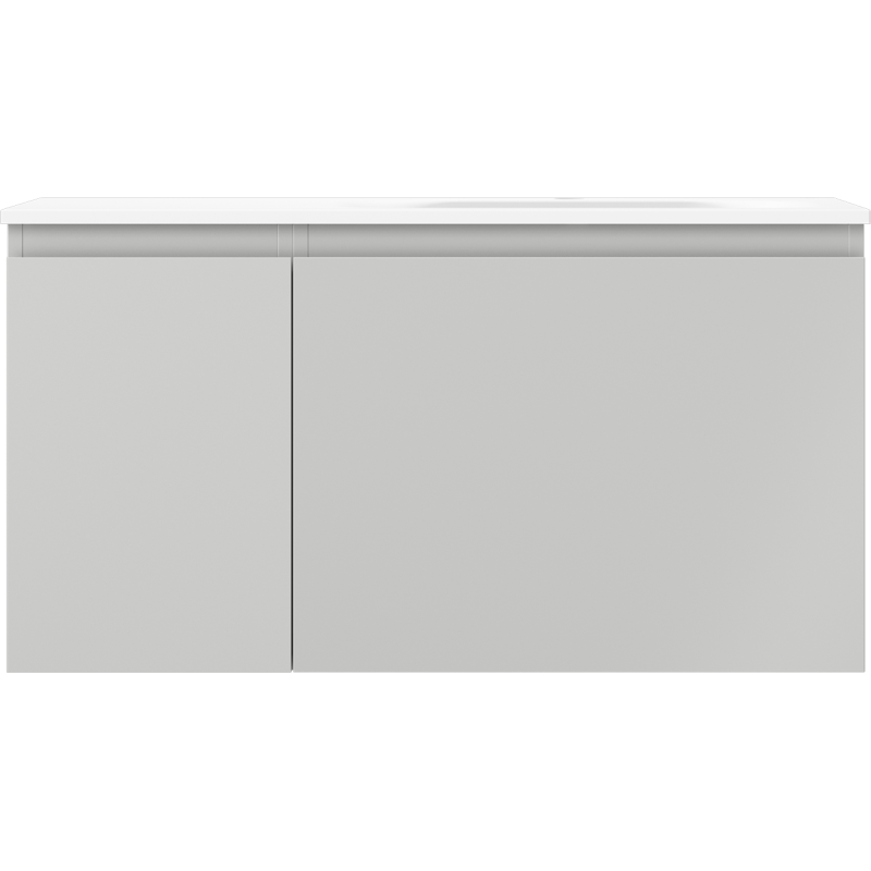 Mexen Orio kúpeľňová skrinka 90 cm s umývadlom Vela pravá, 1S, 1D, šedá matná/biela matná - 91A13-09047-3-BBFF62-W23P01
