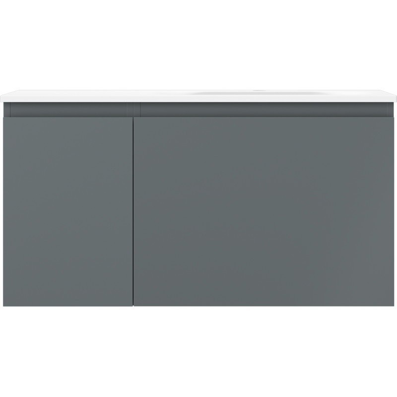 Mexen Orio kúpeľňová skrinka 90 cm s umývadlom Vela pravá, 1S, 1D, grafit mat/biela mat - 91A13-09047-3-BBFF66-W23P01